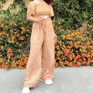 matchy off shoulder top and bottoms